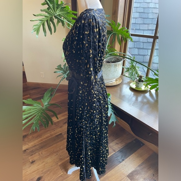 Diane Von Furstenberg Animal Print Semi Sheer Wrap Midi Dress - Picture 5 of 16